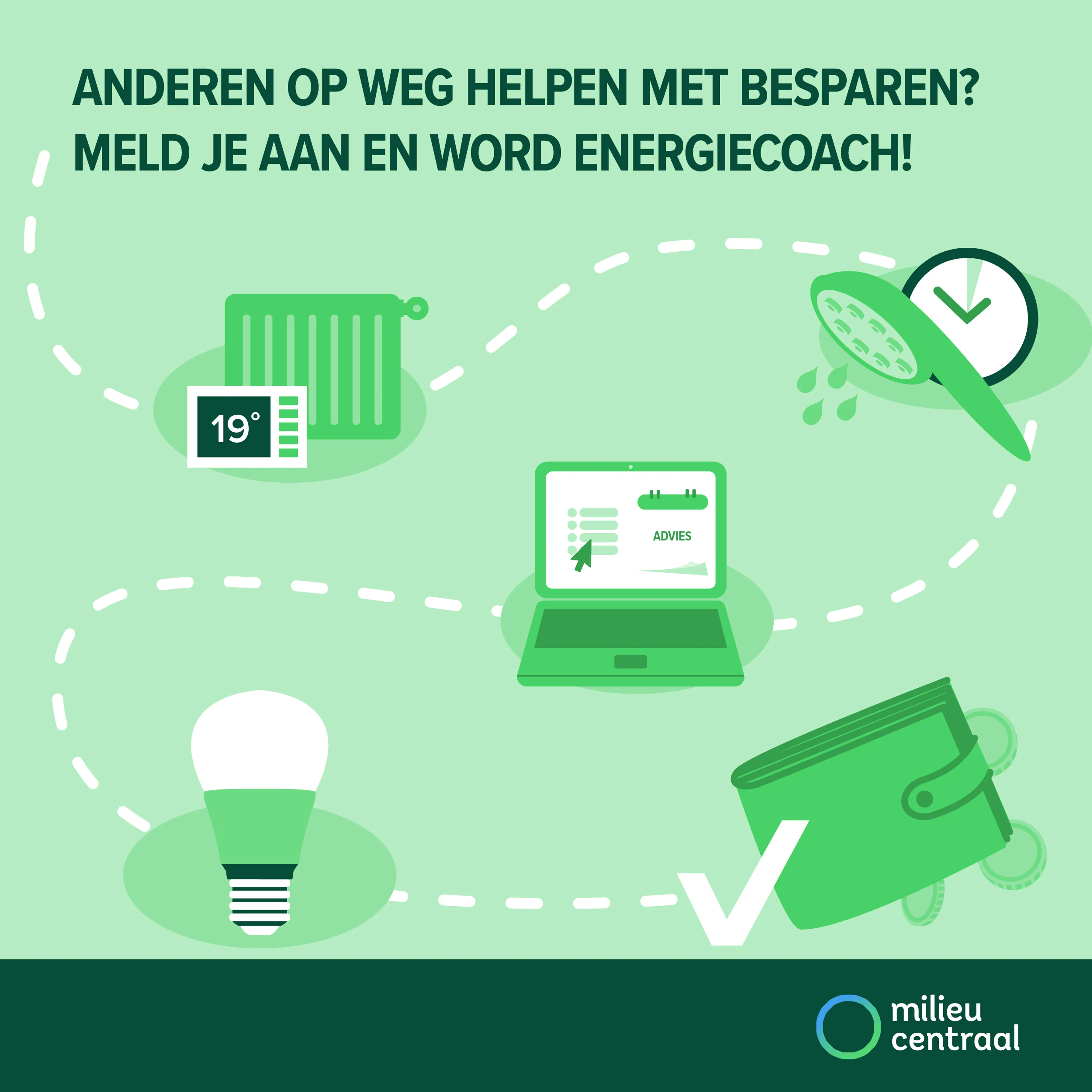 Anderen op weg helpen met besparen? Meld je aan en word energiecoach!